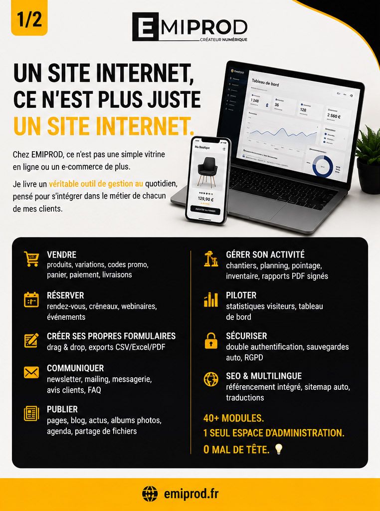 Plus qu'un site internet, un véritable CRM au quotidien