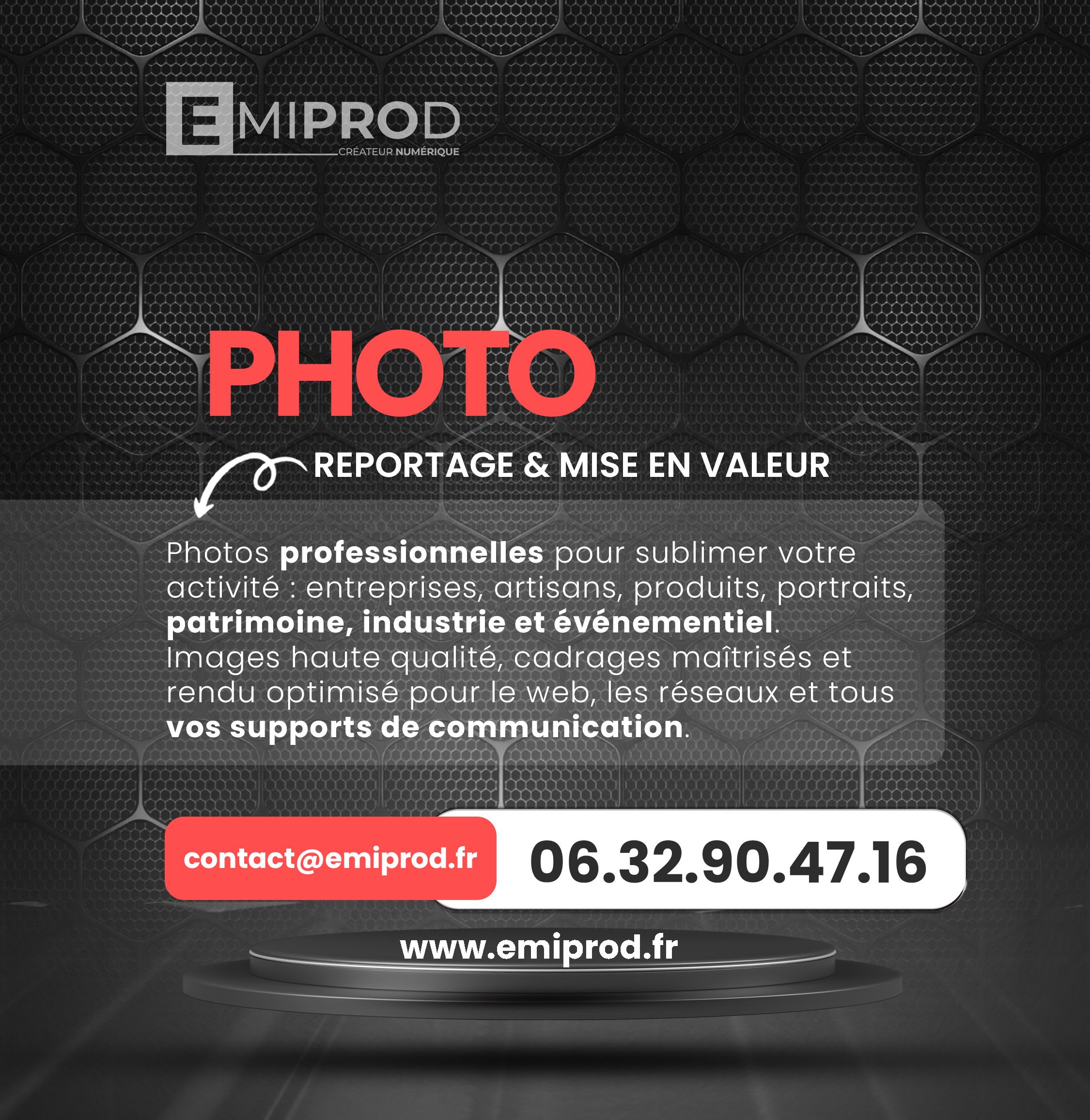 EMIPROD : Web, Photo, Vidéo & Infographie – vos solutions professionnelles en communication