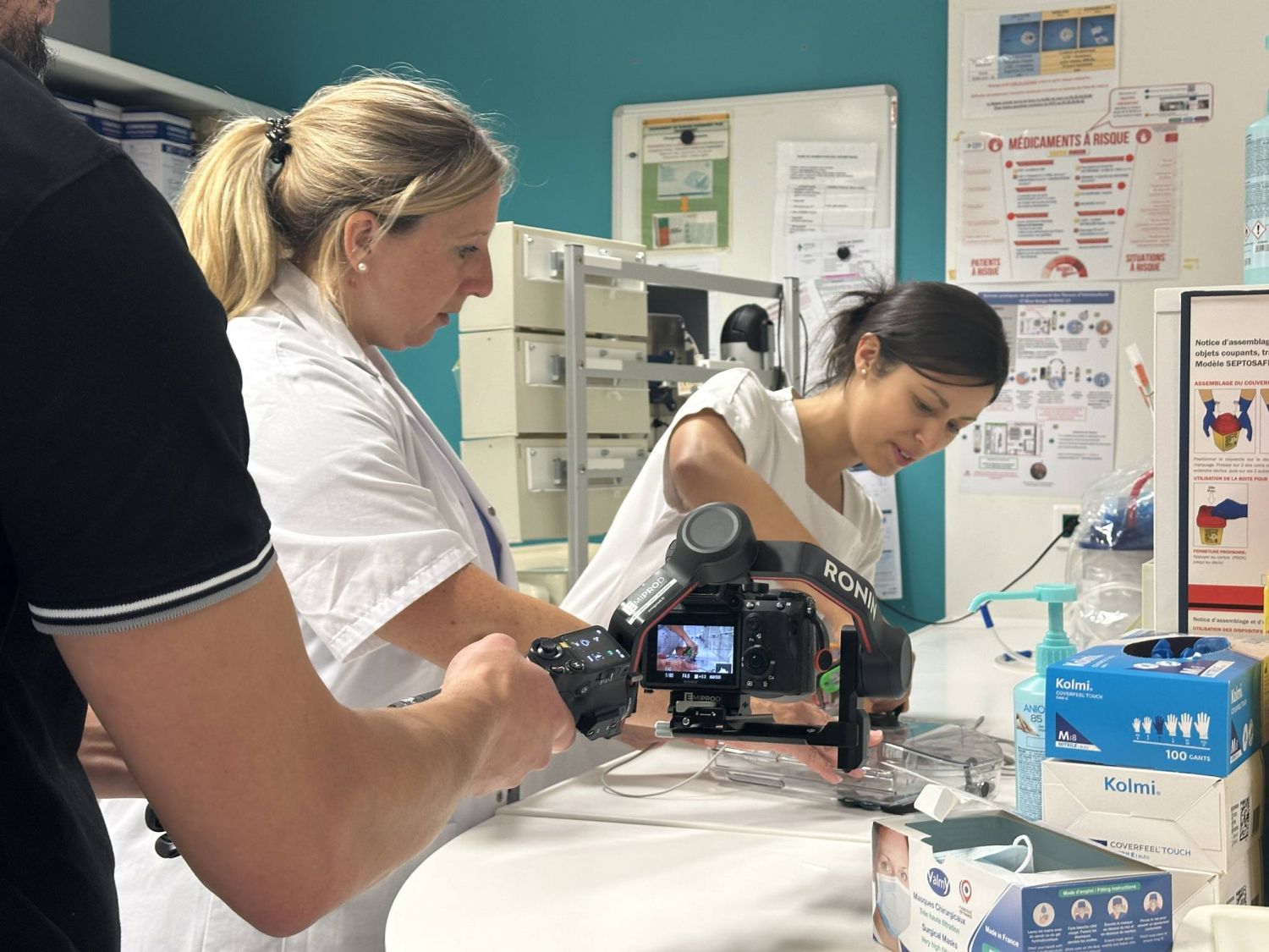 Tournage à l'Hôpital Alexandra Lepève de Dunkerque 