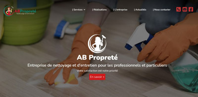 Site internet AB Propreté