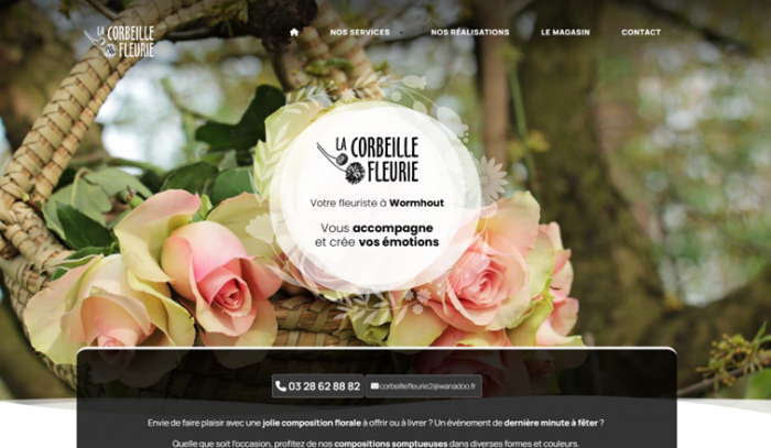 Site internet La Corbeille Fleurie